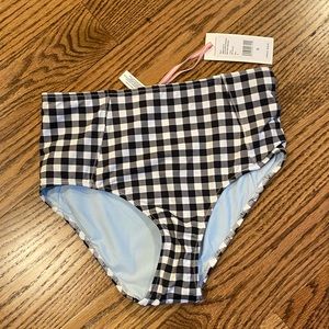 Vineyard vines black and white gingham swim bottom
